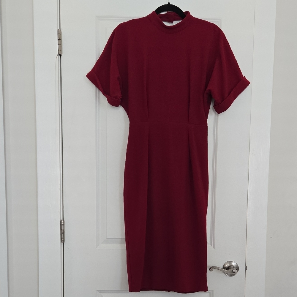 ASOS Burgundy Midi Dress